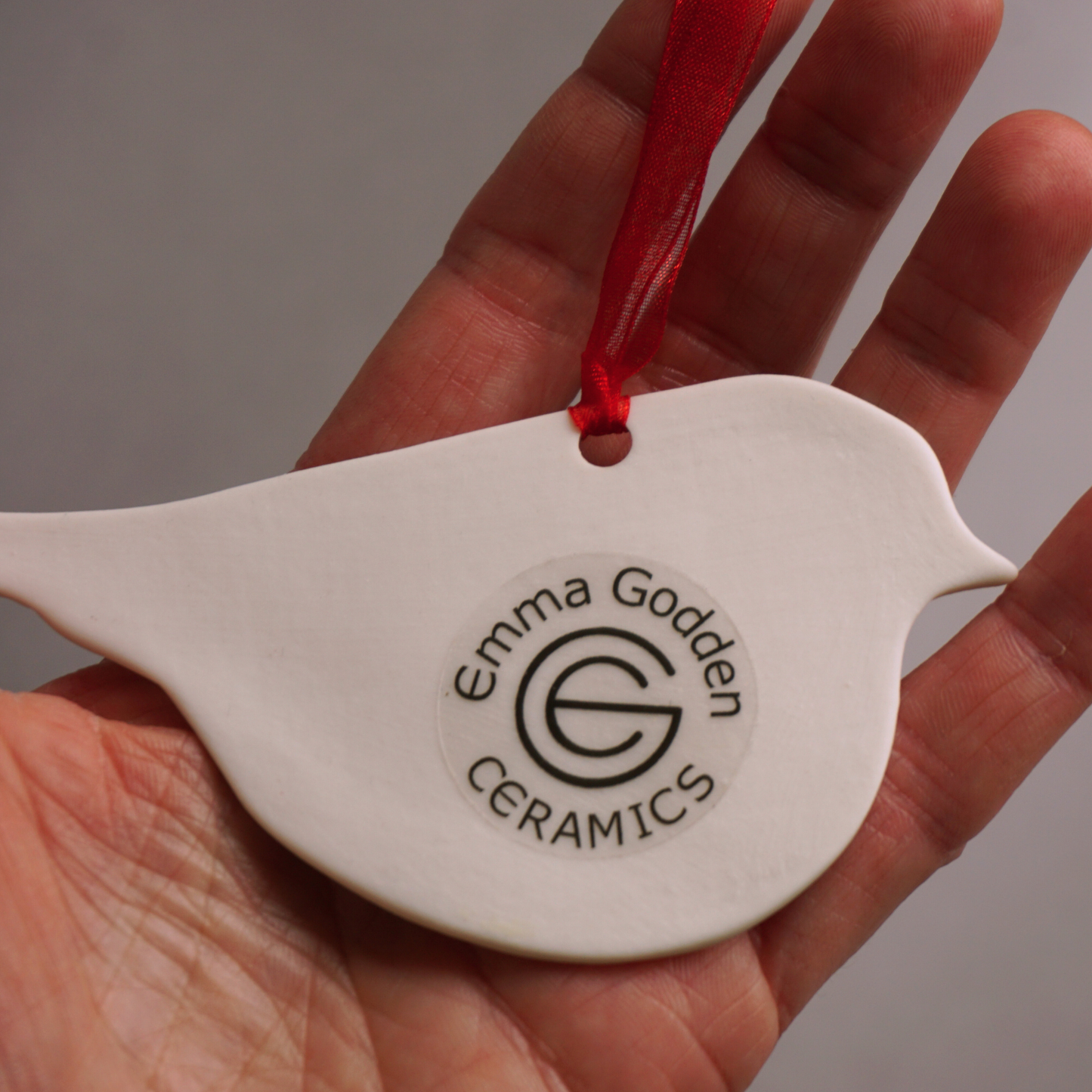 Robin Red Breast Porcelain Hanging Bird Decoration