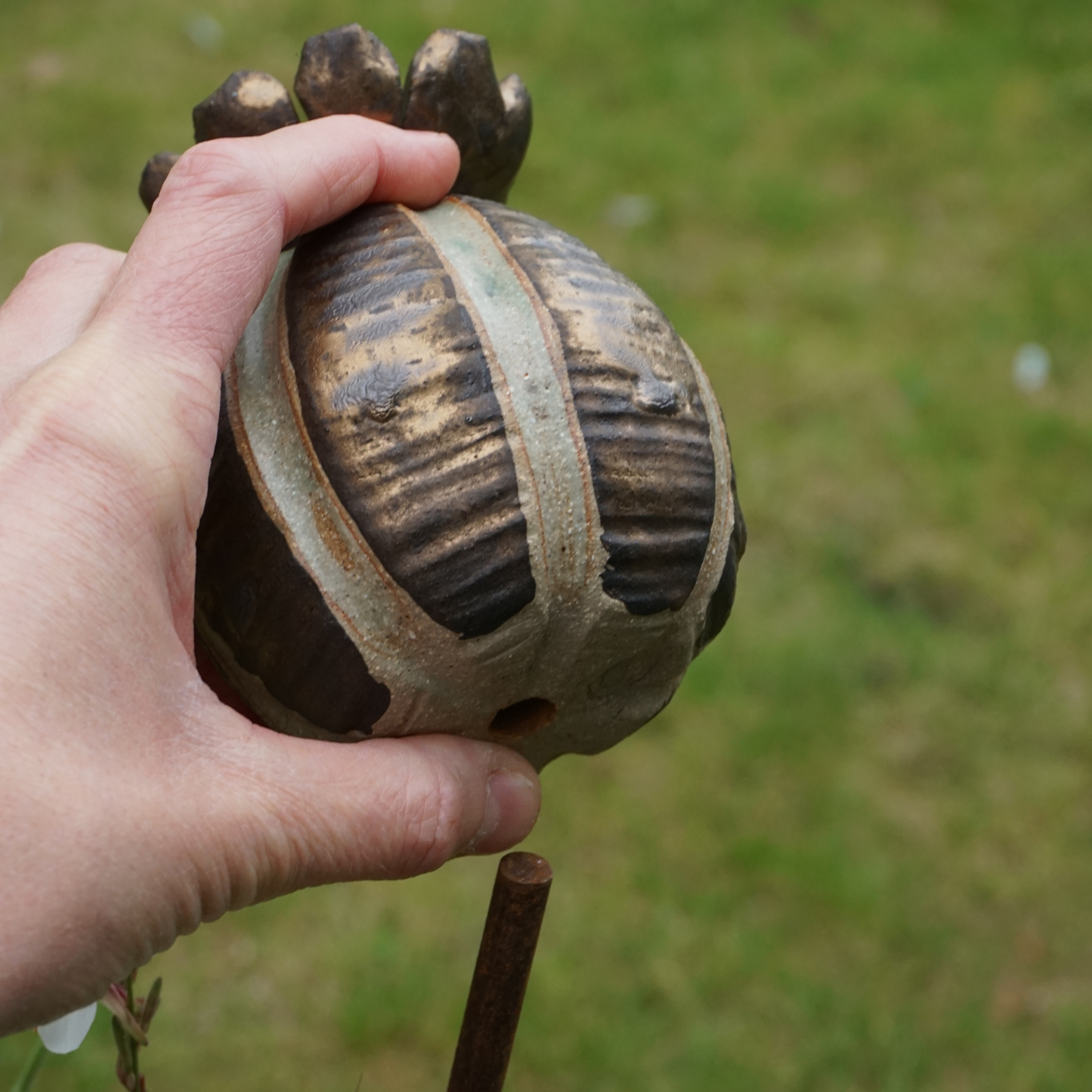 Garden Ornaments Trio A - Thistle, Sea Holly and Poppy Seed Head