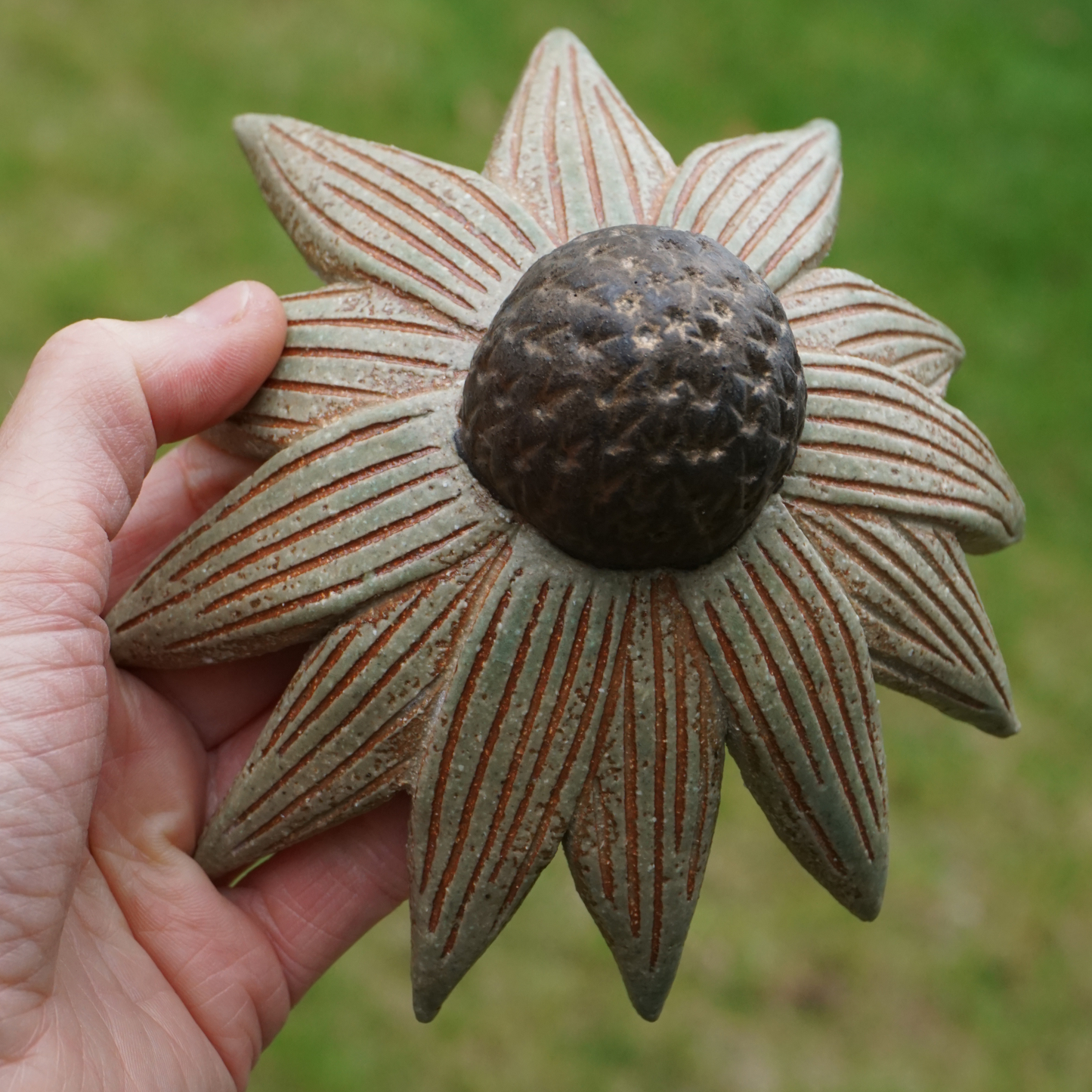 Garden Ornaments Trio B - Echinacea, Cow Parsley Bird Drinker and Poppy Seed Head