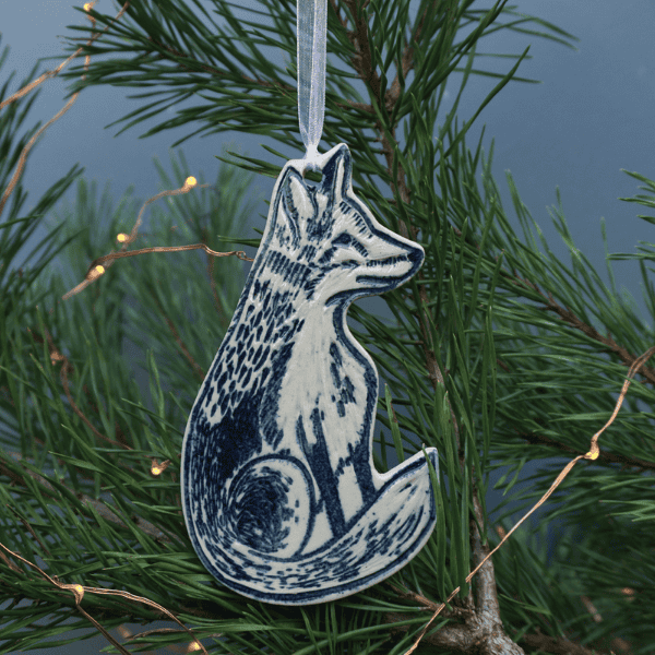 Fox Ceramic Hanging Decoration