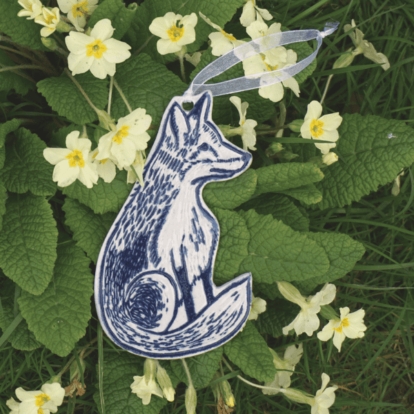 Fox Ceramic Hanging Decoration