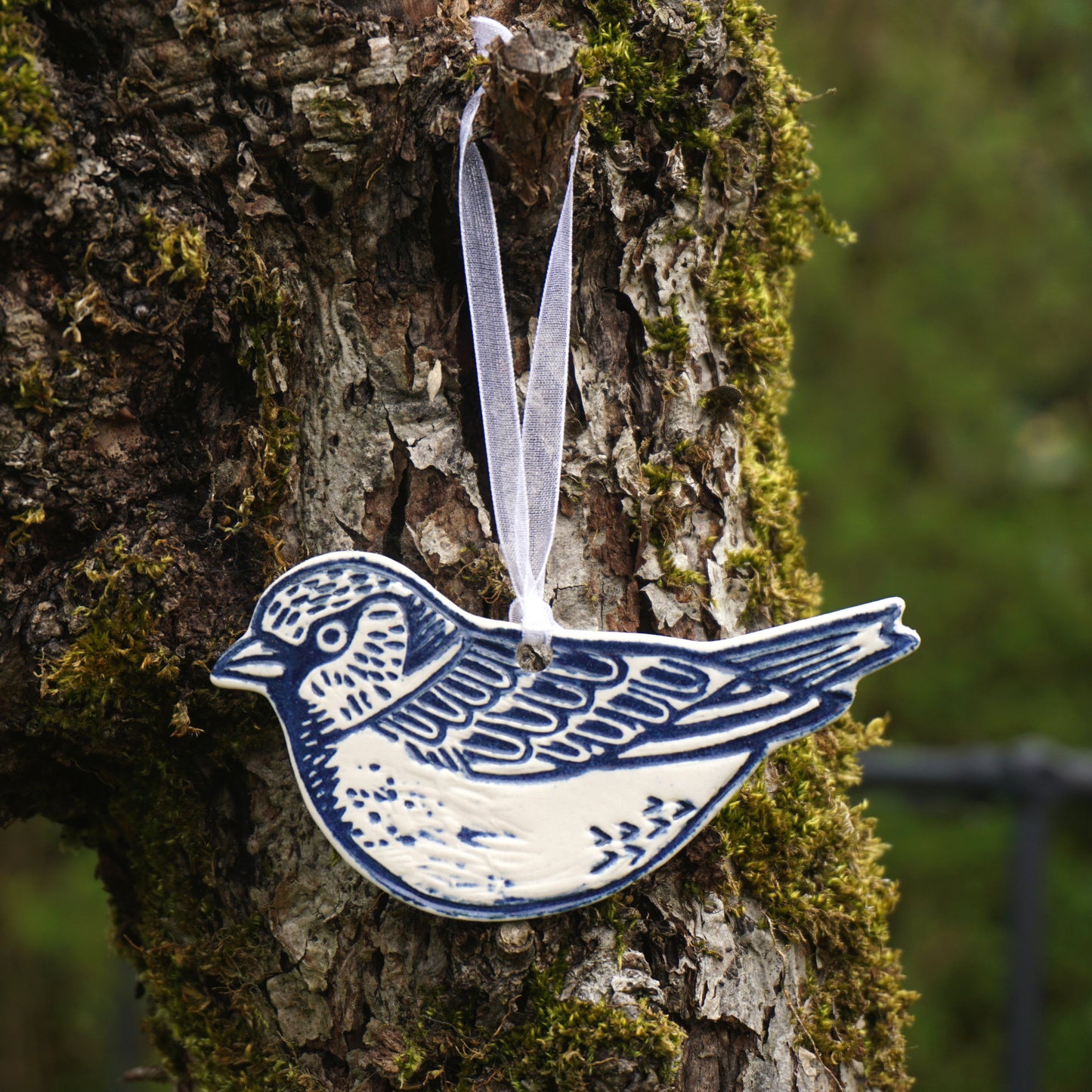 Sparrow Ceramic Hanging Bird Decoration