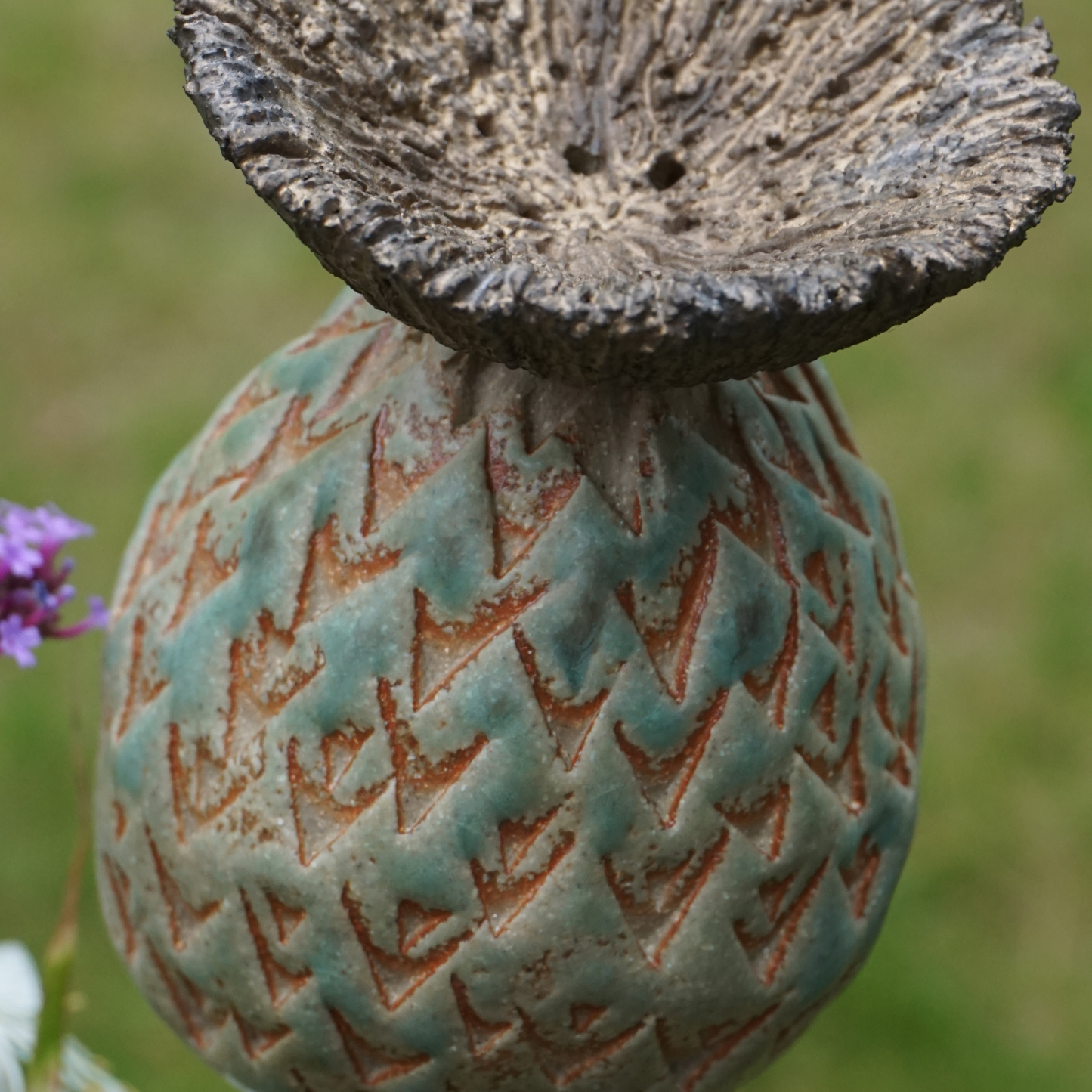 Garden Ornaments Trio A - Thistle, Sea Holly and Poppy Seed Head